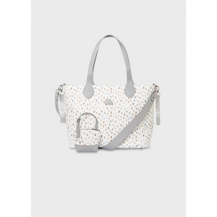 BOLSO SILLA PIEL ESTAMPADO GRIS MAYORAL