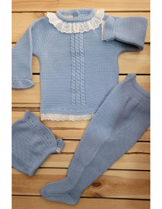 CONJUNTO 3 PIEZAS  LANA...