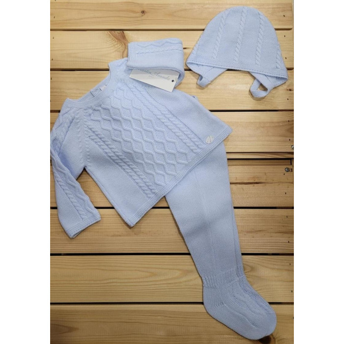 CONJ.3P LANA CELESTE ONDAS LISO