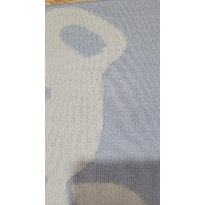 MANTA LANA REVERSIBLE OSITO CTE BLA