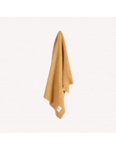 MANTA TRICOT INVIERNO MOSTAZA