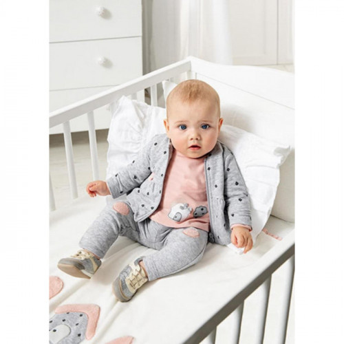 CHANDAL 3P GRIS FLOR NEGRO...