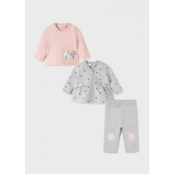 CHANDAL 3P GRIS FLOR NEGRO CON...