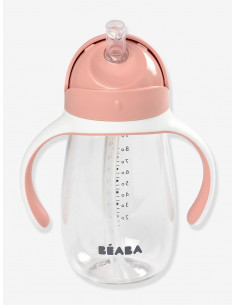 TAZA CON PAJITA 300ML ROSA