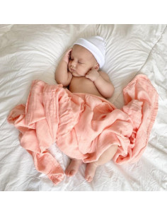 MUSELINA ALGODON BAMBU ROSA