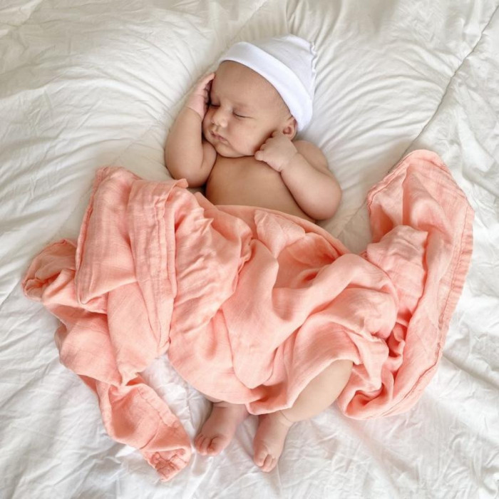 MUSELINA ALGODON BAMBU ROSA