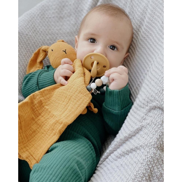 CHUPETE SILICONA 0/4 AÑOS MOSTAZA...