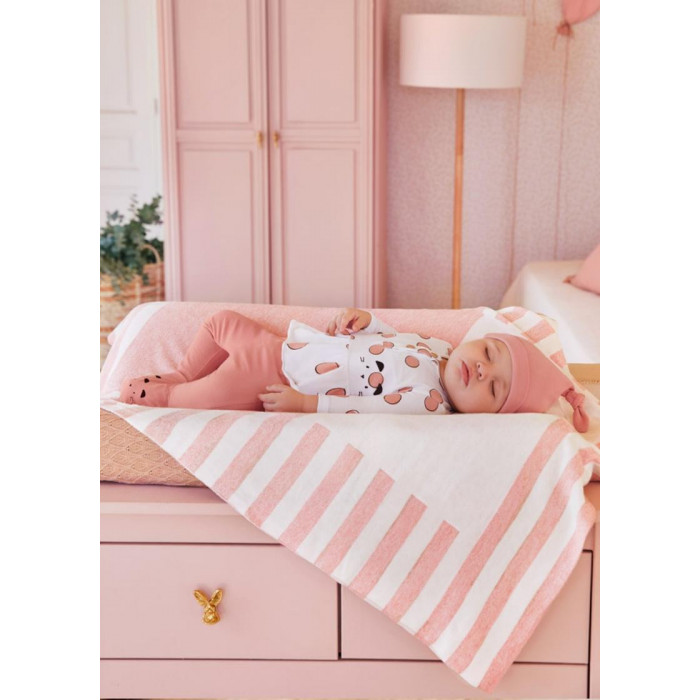 CONJ.2P ALGODON M/L+GORRITO LUNAR CORAL