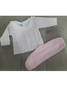 CONJ.2P ALGODON M/L RAYAS...