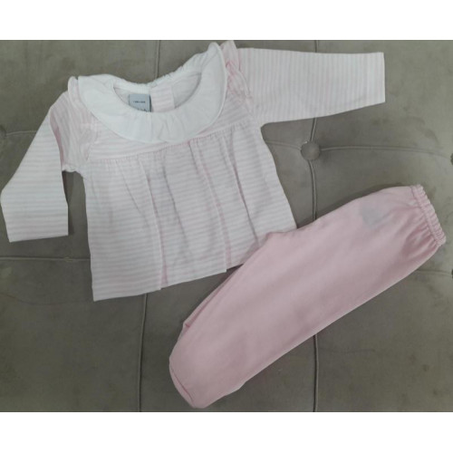 CONJ.2P ALGODON M/L RAYAS...