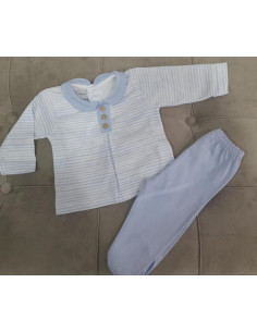 CONJ.2P ALGODON M/L RAYAS...