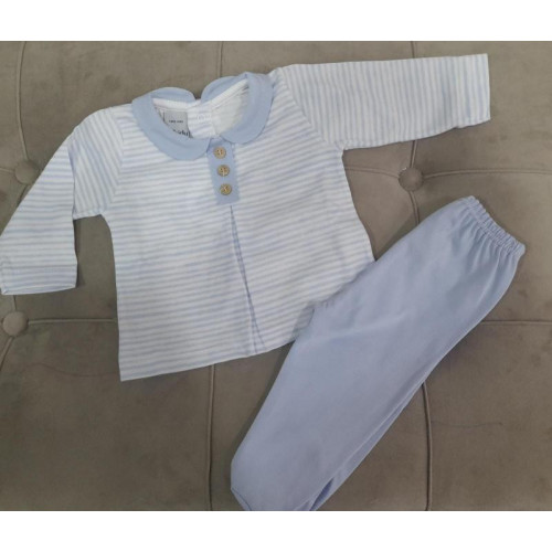 CONJ.2P ALGODON M/L RAYAS...