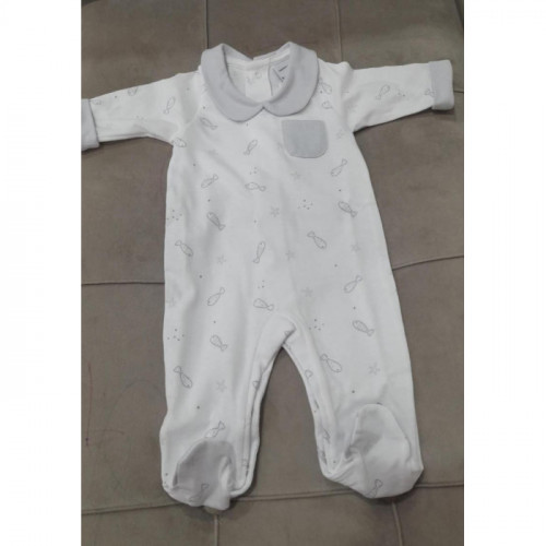 PELELE ALGODON M/L PECES GRIS