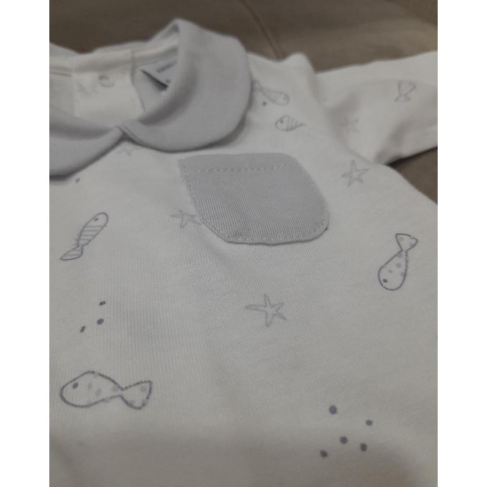 PELELE ALGODON M/L PECES GRIS