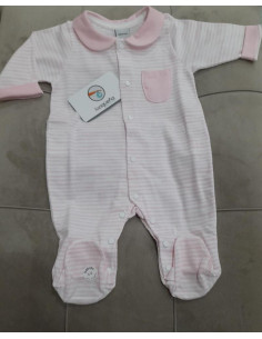 PELELE ALGODON M/L RAYAS ROSA