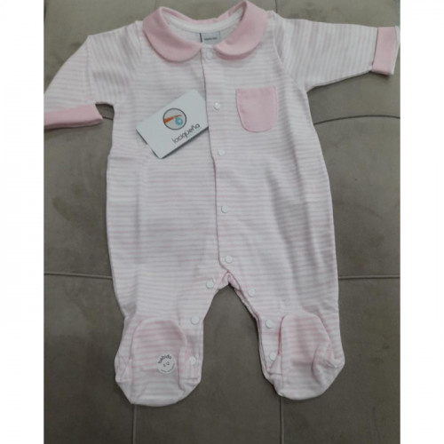 PELELE ALGODON M/L RAYAS ROSA
