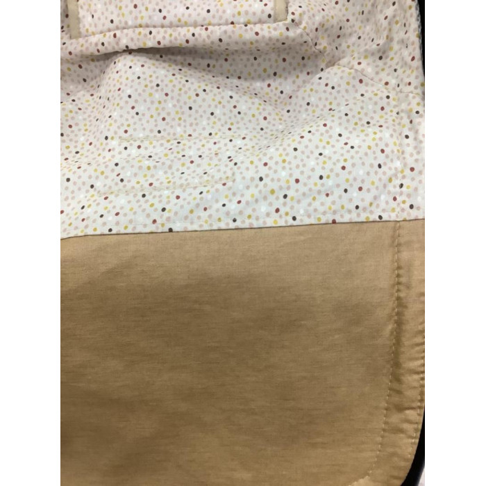 FUNDA SILLA RECTA CARACOL DOTS MOSTAZA