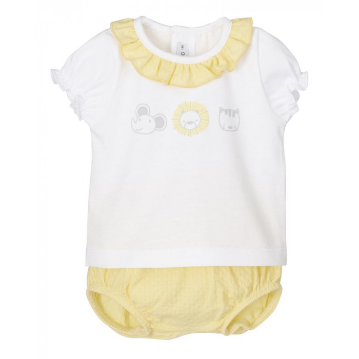 CAMISETA M/C NIÑA LEON AMARILLO+RANITA