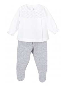 CONJ.2P ALGODON M/L CELI GRIS