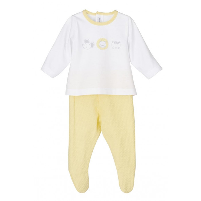 CONJ.2P ALGODON M/L CALDE AMARILLO