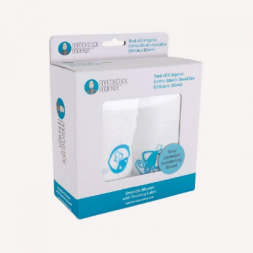 PACK 2 MUSELINAS MONKEY AZUL