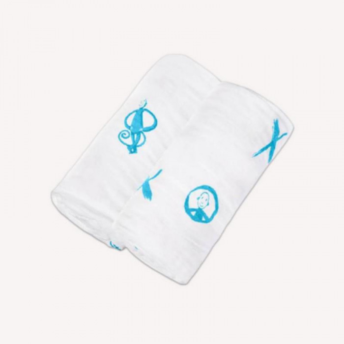 PACK 2 MUSELINAS MONKEY AZUL