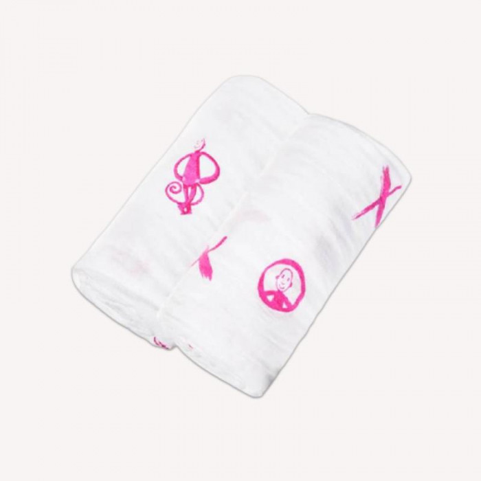 PACK 2 MUSELINAS MONKEY ROSA