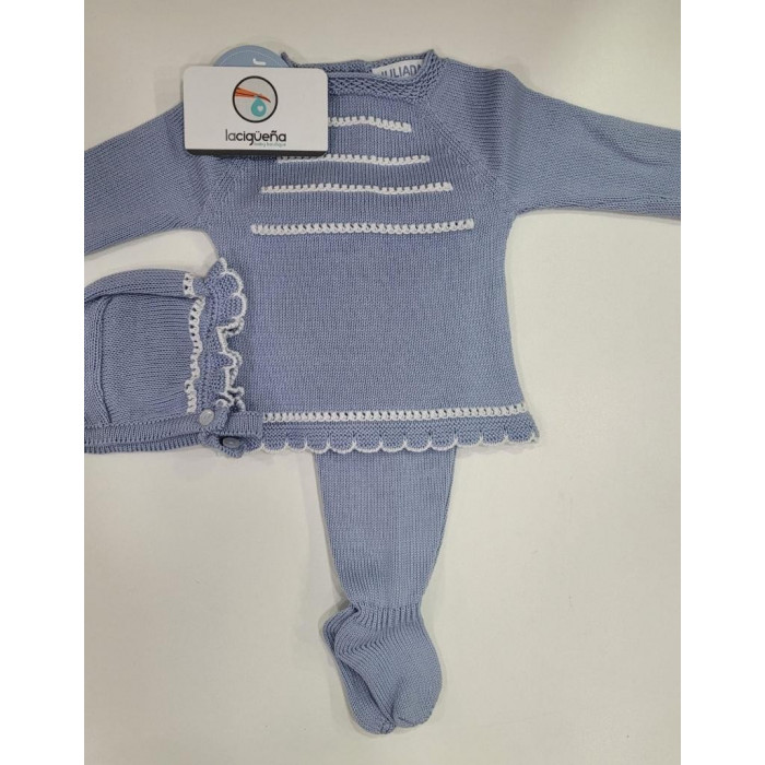 CONJ.3P HILO M/L CTE EMP RAYA ONDAS BLA