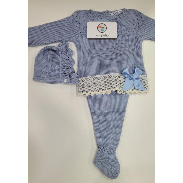 CONJ.3P HILO M/L CTE EMP BOLILLO BEIG