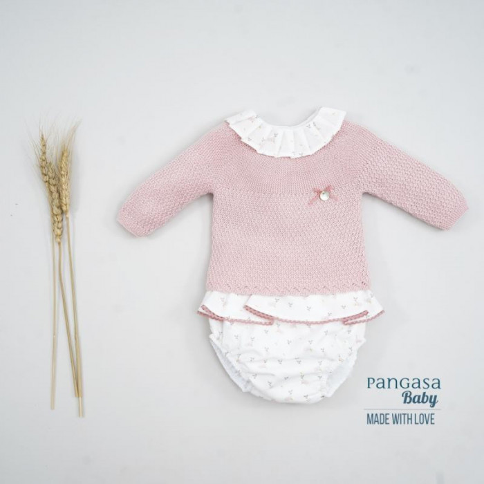 JERSEY HILO M/L ROSA+BRAGA VOLANTE FLOR