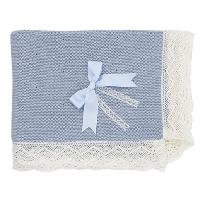 CHAL HILO CELESTE EMP BOLILLO BLANCO...