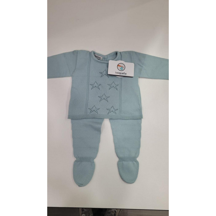 CONJ.2P HILO M/L ESTRELLAS VERDE