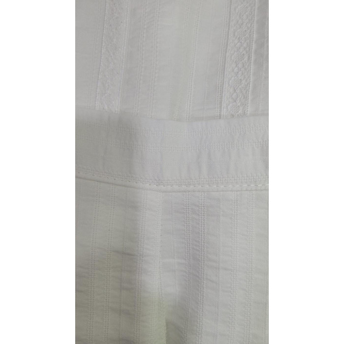 CAMISA M/C+RANITA BASTISTA ARRUGADA BEIG