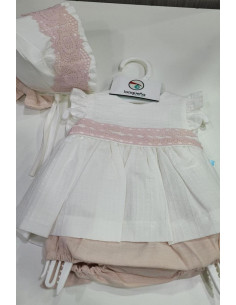 VESTIDO+BRAGA+GORRO BEIG...