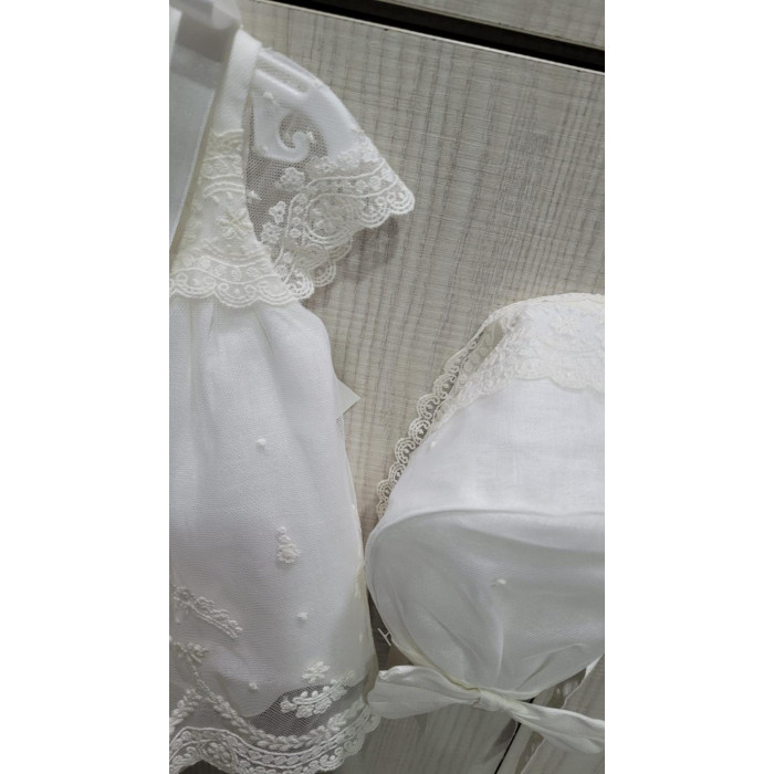 VESTIDO S/M+GORRO VUELO PLUMETI BEIG