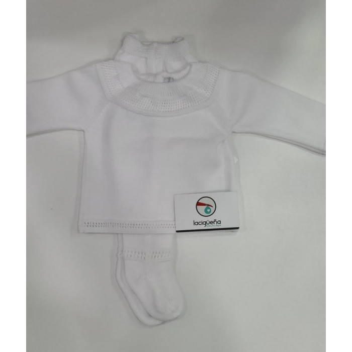 CONJ.2P HILO M/L BLANCO LISO