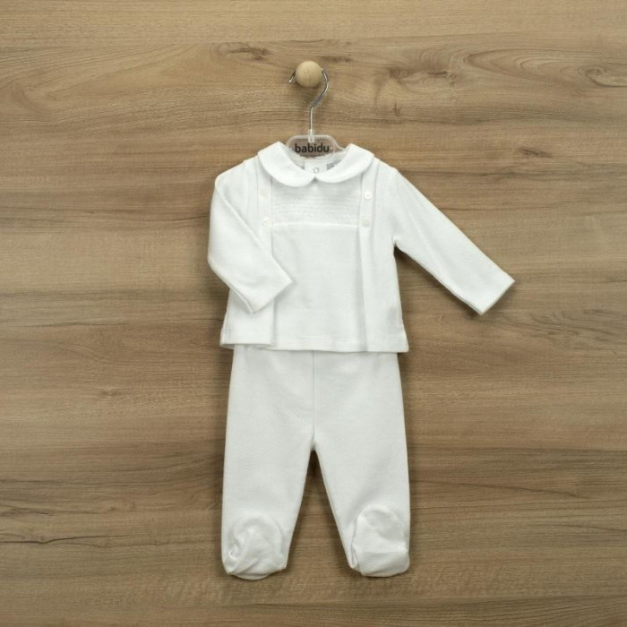 CONJ.2P ALGODON M/L BLA CUELLO BB BLA...