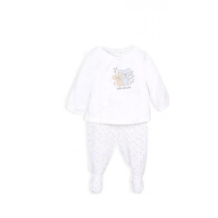 CONJ.2P ALGODON M/L KOALA BLA HOJAS GRIS