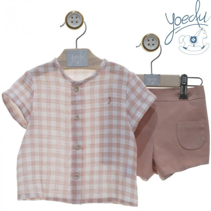 CAMISA M/C VICHI ROSA EMP+PANTALON CORTO