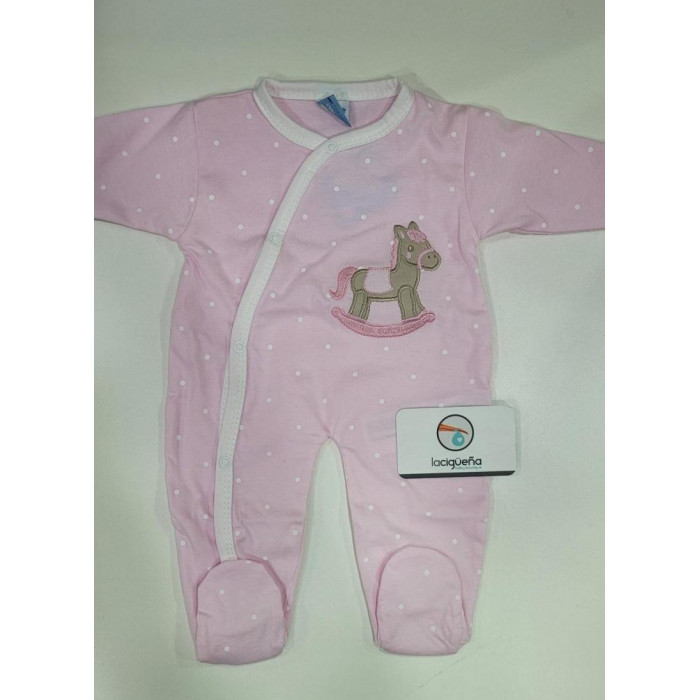 PELELE ALGODON CRUZADO CABALLITO ROSA...