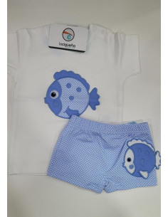CAMISETA M/C+BAÑADOR PEZ...