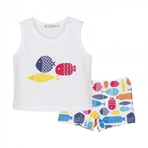 CAMISETA S/M PECES+BAÑADOR...