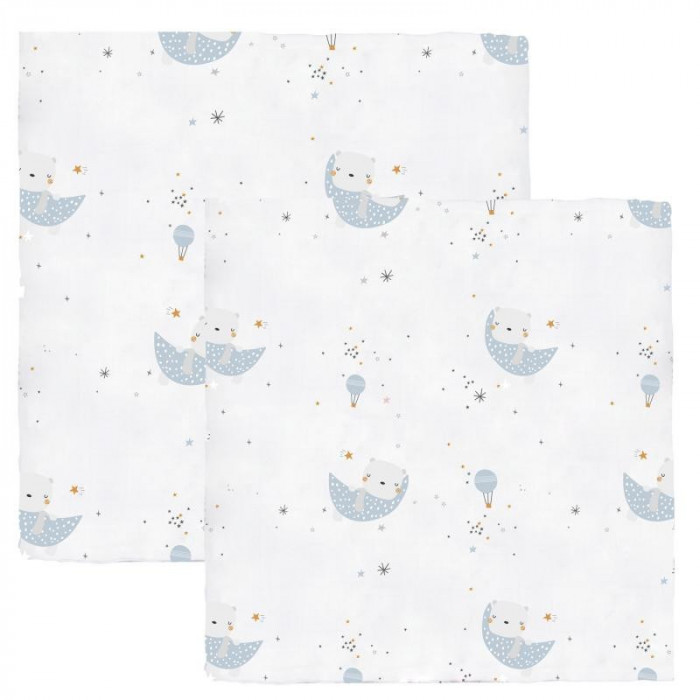 PACK 2 GASAS BAMBU 606 OSITOS CELESTE...