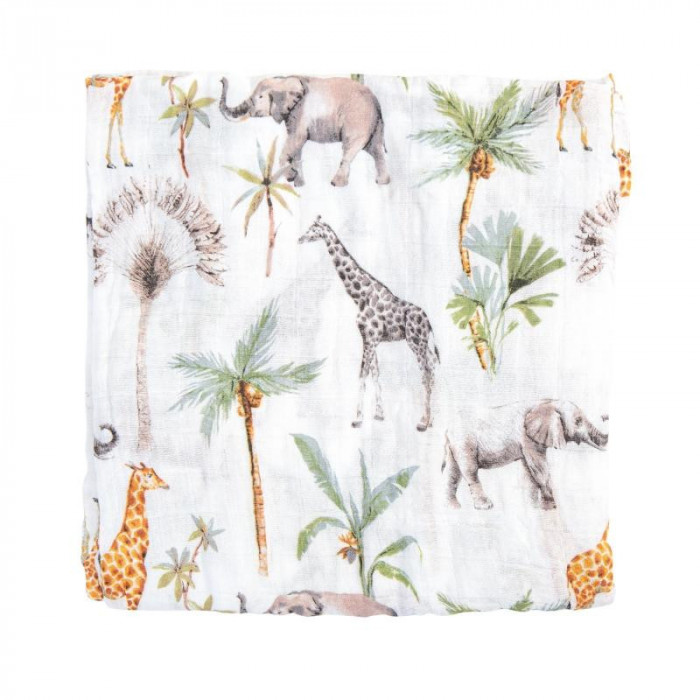 MUSELINA BAMBU AFRICA BLANCO BIMBI...