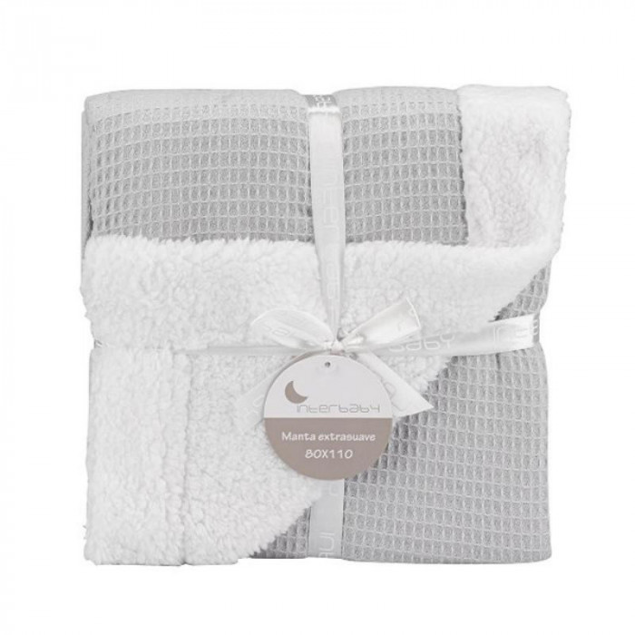 MANTA NIDO ABEJA GRIS+BORREGUILLO BEIG