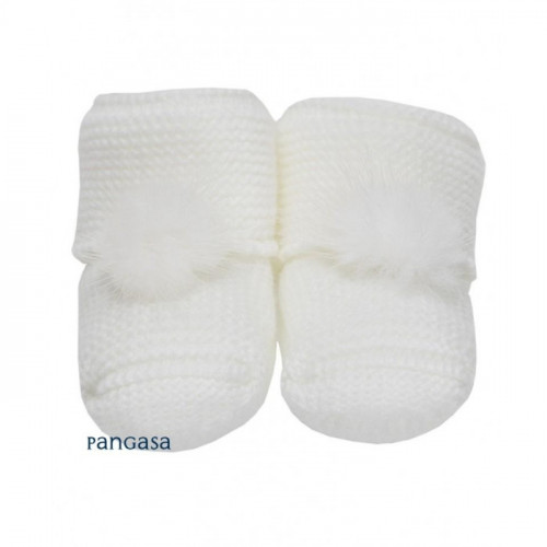 BOTITA LANA BLANCO POM POM...