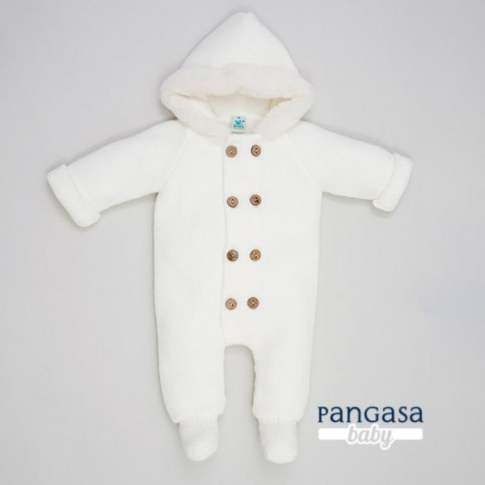 BUZO LANA BOTONES CUELLO PELITO BEIG...