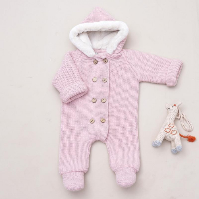 BUZO LANA BOTONES CUELLO PELITO ROSA...