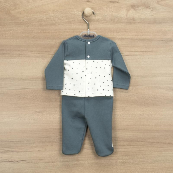 CONJ.2P ALGODON M/L VAINILLA AZUL