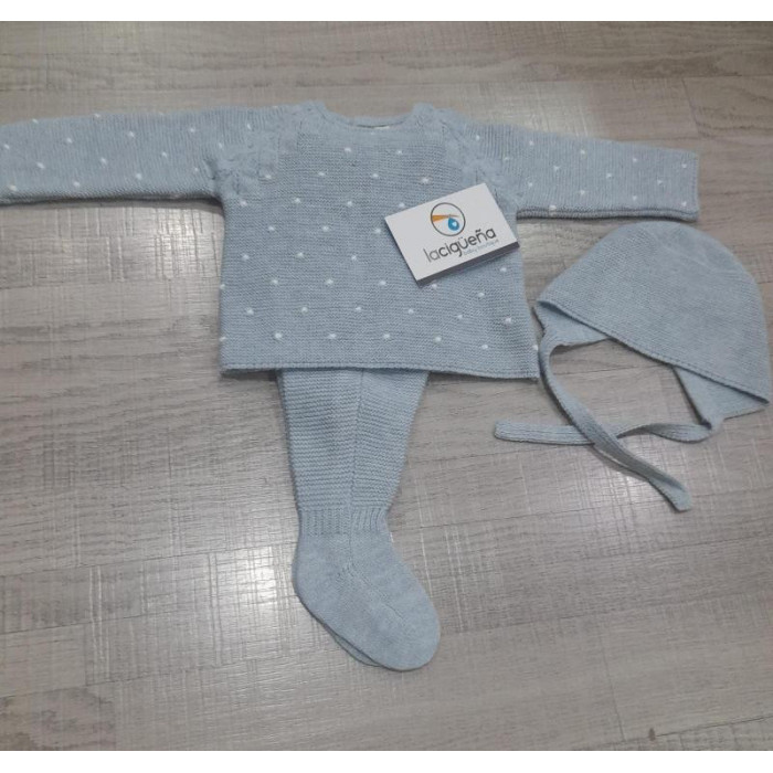 CONJ.3P LANA CELESTE  BODOQUES BLANCO